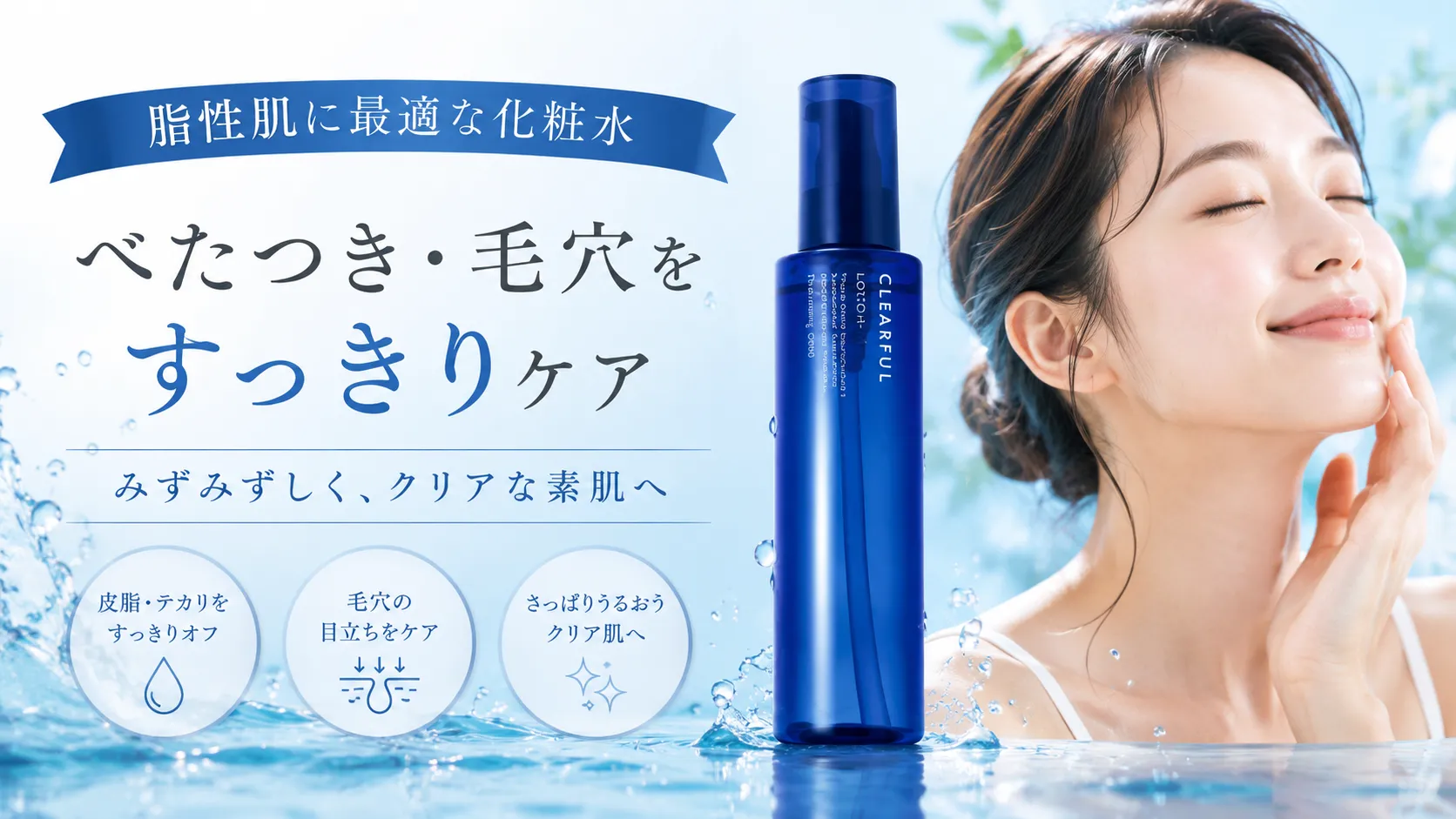 脂性肌に最適な化粧水　オルビスクリアフル