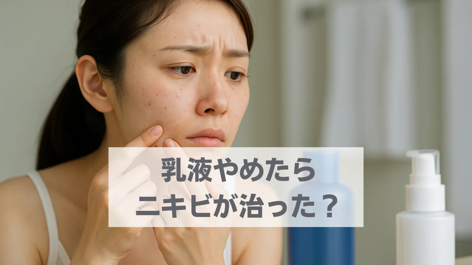 乳液やめたらニキビ治った