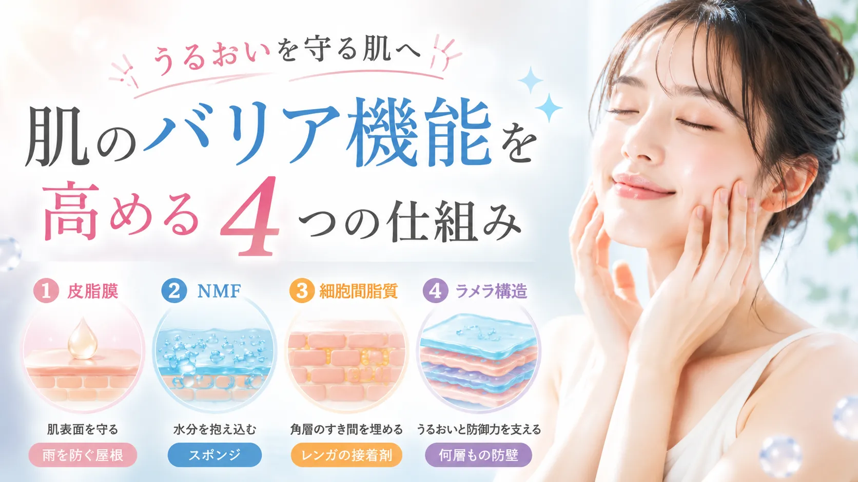 肌のバリア機能を高める仕組み4つ