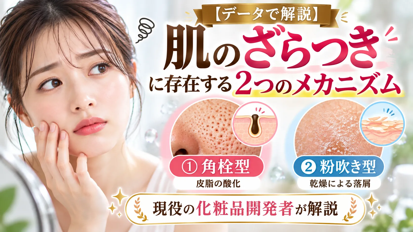 肌のざらつきに存在する2つのメカニズム