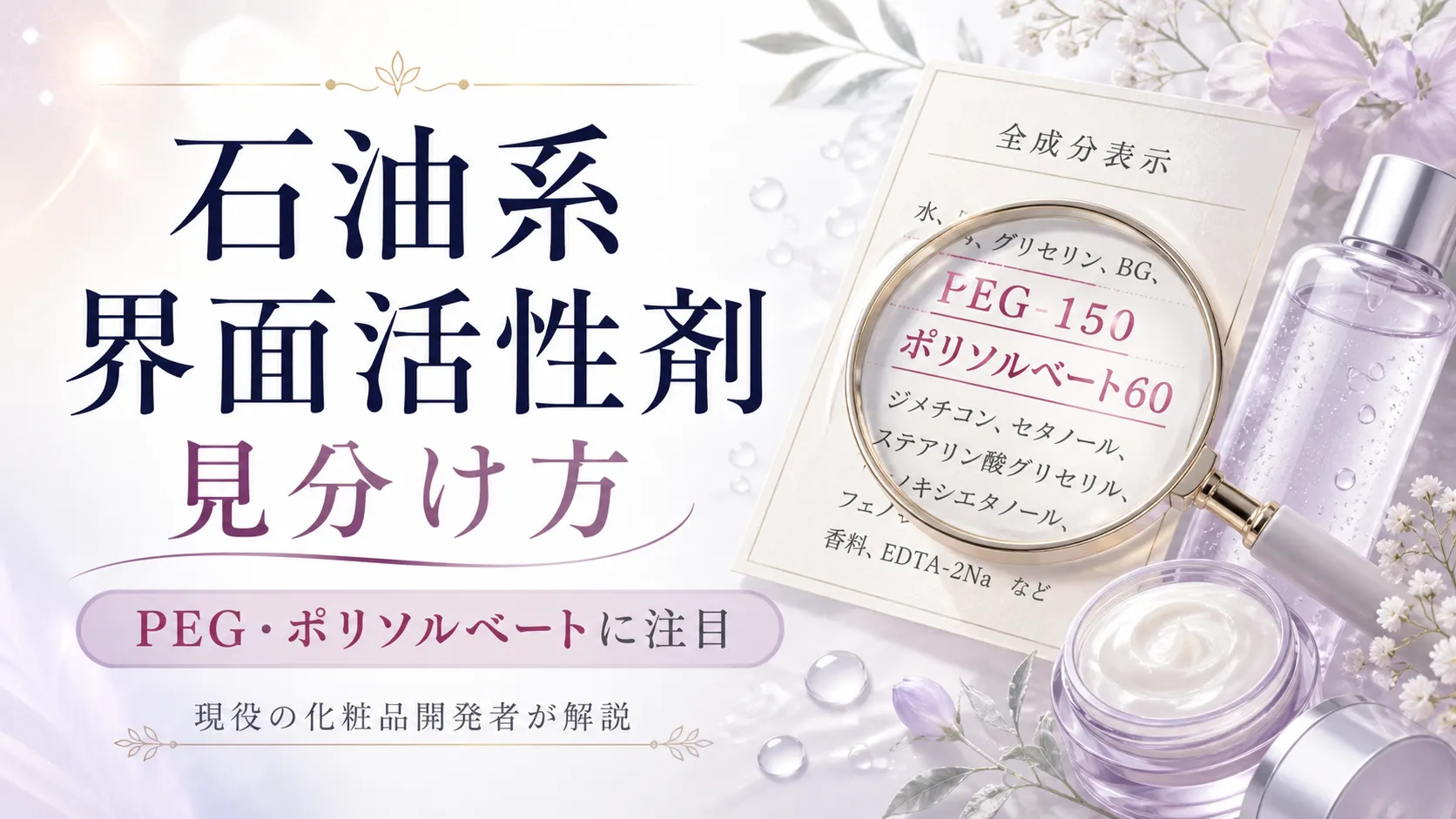 石油系界面活性剤 見分け方