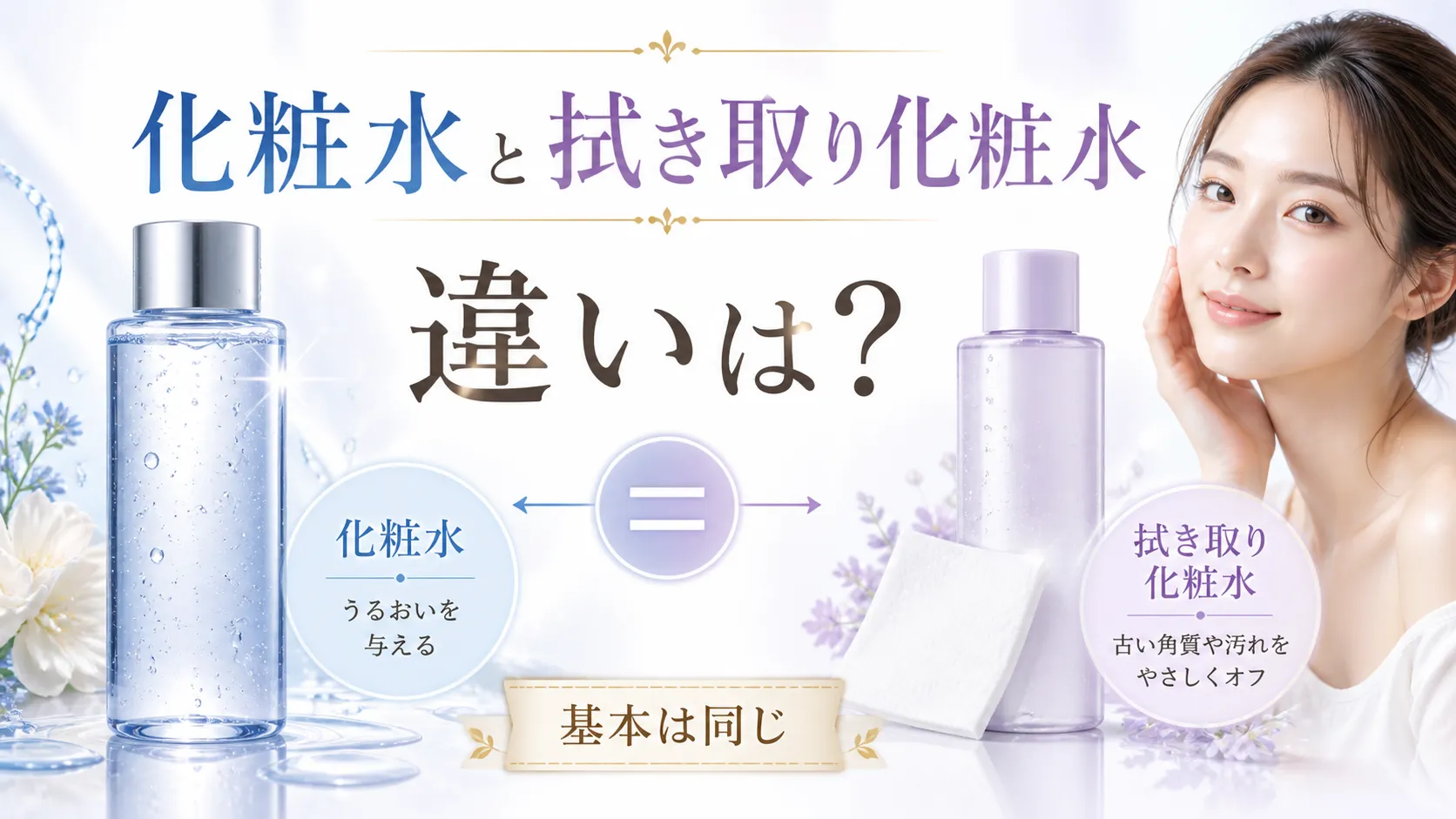 化粧水と拭き取り化粧水の違い